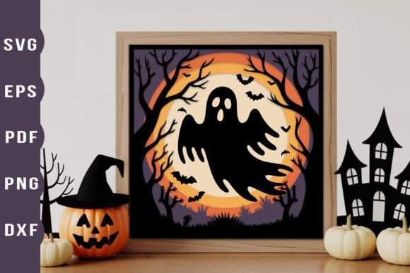 3D Halloween Ghost Shadow Boxes SVG Review