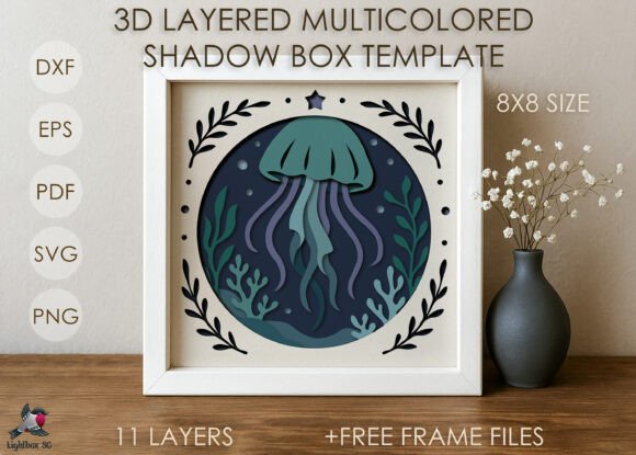 3D SVG Jellyfish Shadow Boxes Review