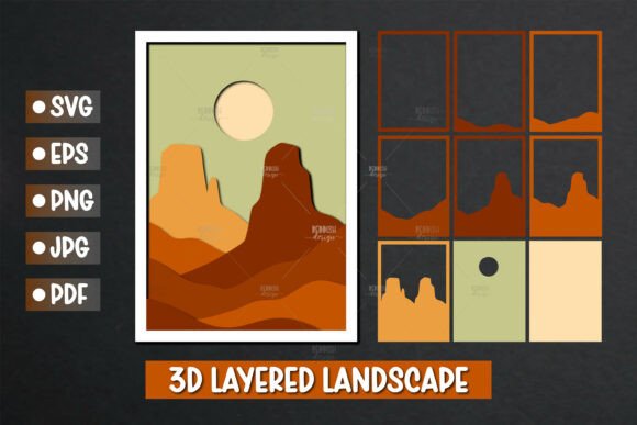 3D SVG Ornaments: Reviewing Valley Desert Scene