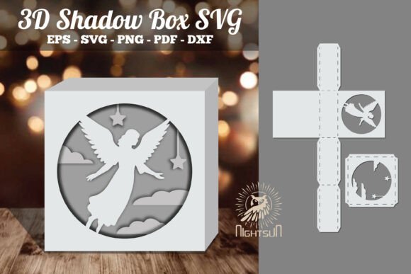 Angel 3D SVG for Stunning Shadow Boxes