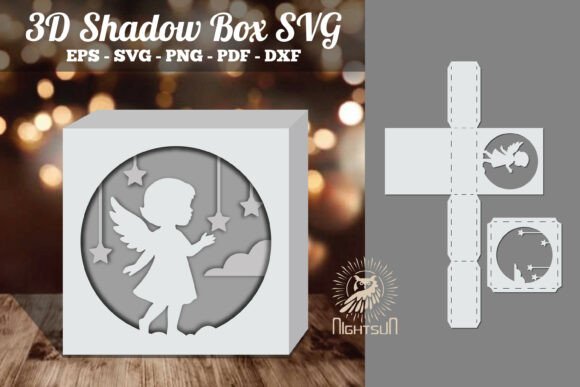 Angel Kids 3D Papercut Shadow Box SVG 2 Review