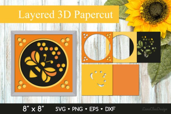 Bee Shadow Box for Laser Cutting