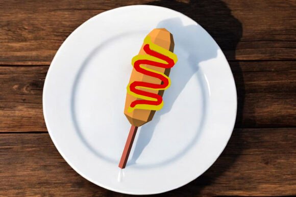 Corn Dog 3D SVG: Shapes for Modern Design