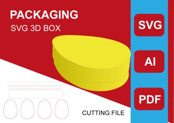 Egg Shaped Box 3D Shadow SVG Template Review