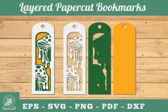 Fall 3D SVG Mushroom Bookmarks Review