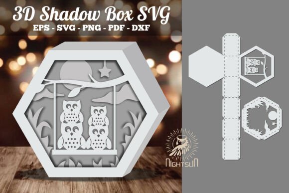 Family Owl 3D Shadow Box SVG: A Designer's Review