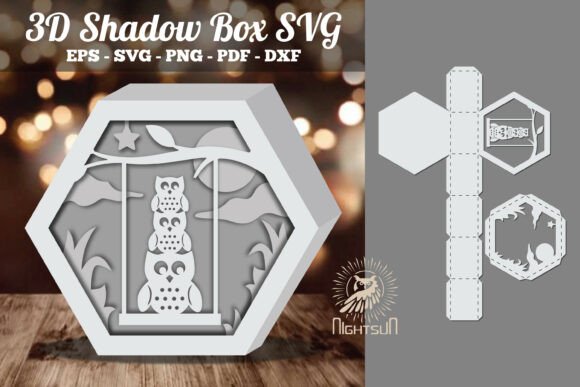 Family Owl 3D Shadow Box SVG Review