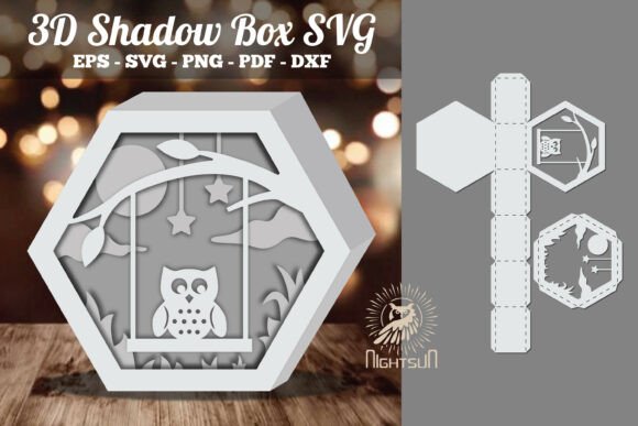 Family Owl 3D Shadow Box SVG Review