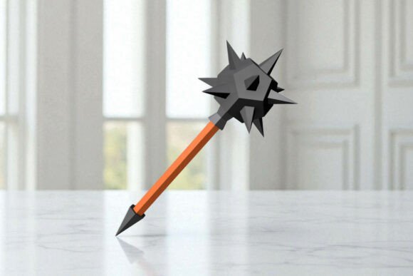 Mace 3D SVG for Unique Objects