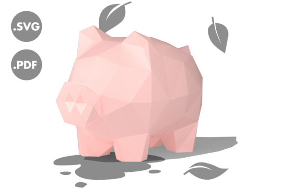Pig 3D SVG for Other Branding Uses