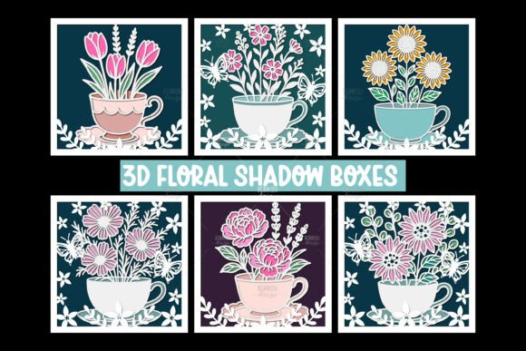 Review: 6 Floral Teacup 3D Shadow Box