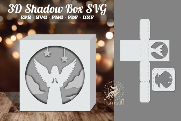 Reviewing Angel 3D Papercut Shadow Box SVG 2