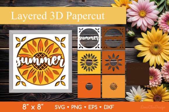 Reviewing the Summer Sunflower 3D Shadow Box SVG
