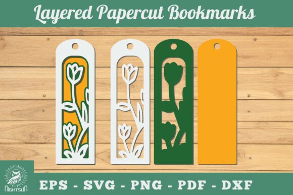 Spring 3D SVG Review: Papercut Bookmarks